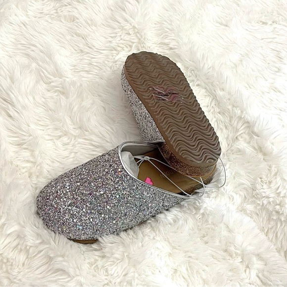 New Steve Madden kids little girl shoes sandal 1 silver glitter gift  stylish - Picture 3 of 8